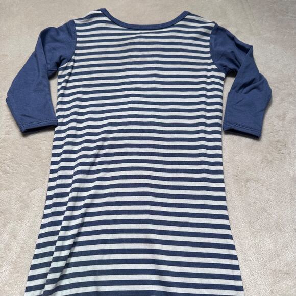 Moon + Beck Baby 0-3 Months Newborn Gown New Blue/White Striped One Piece - Picture 6 of 7